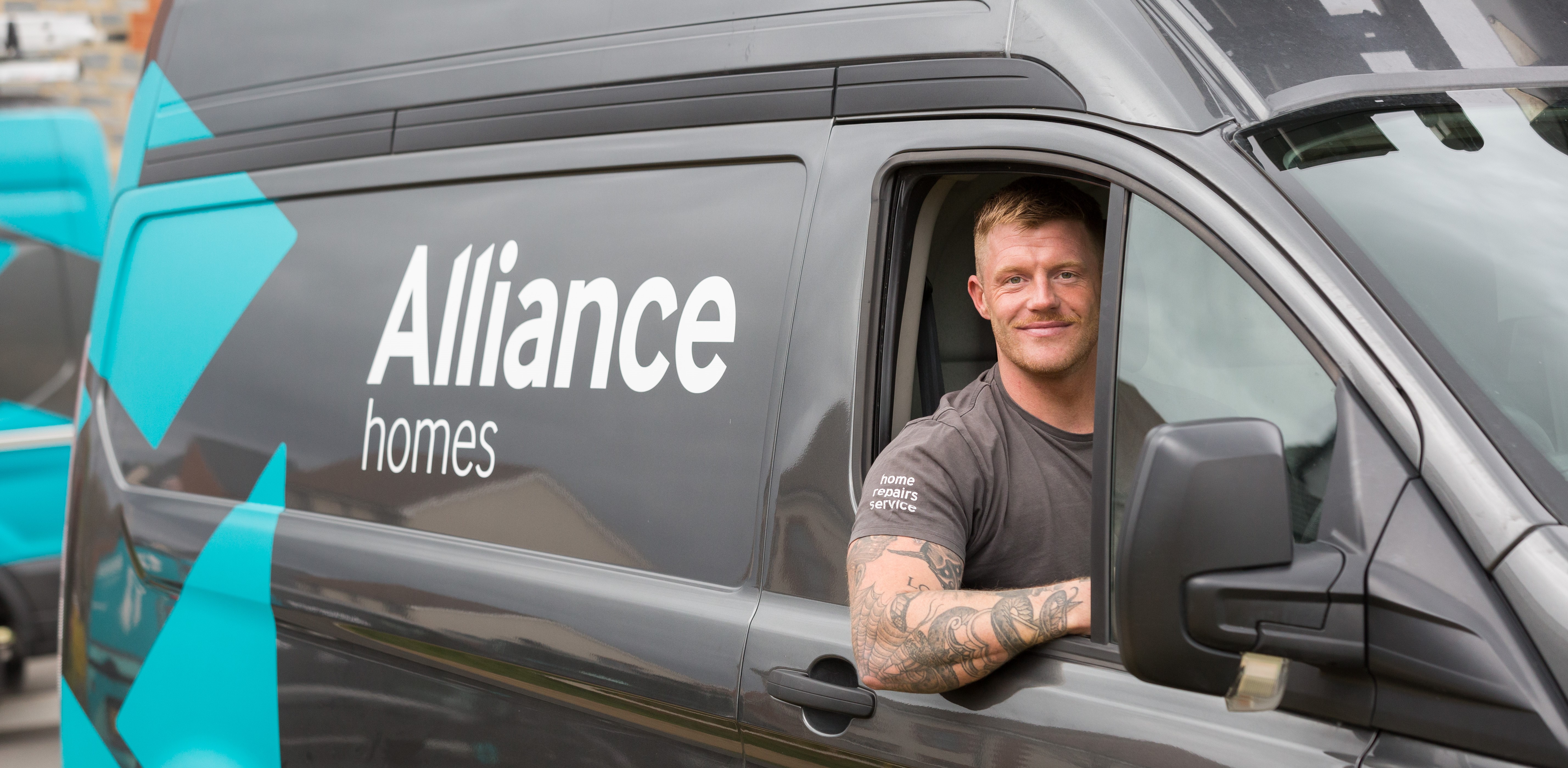 Alliance Homes repairs operative in van