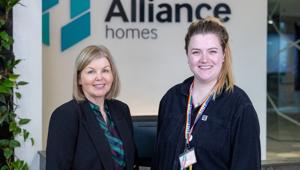 Alliance Homes Chief Executive, Louise Swain (Left) And Somewhere To Go Manager, Ellie Lloyd