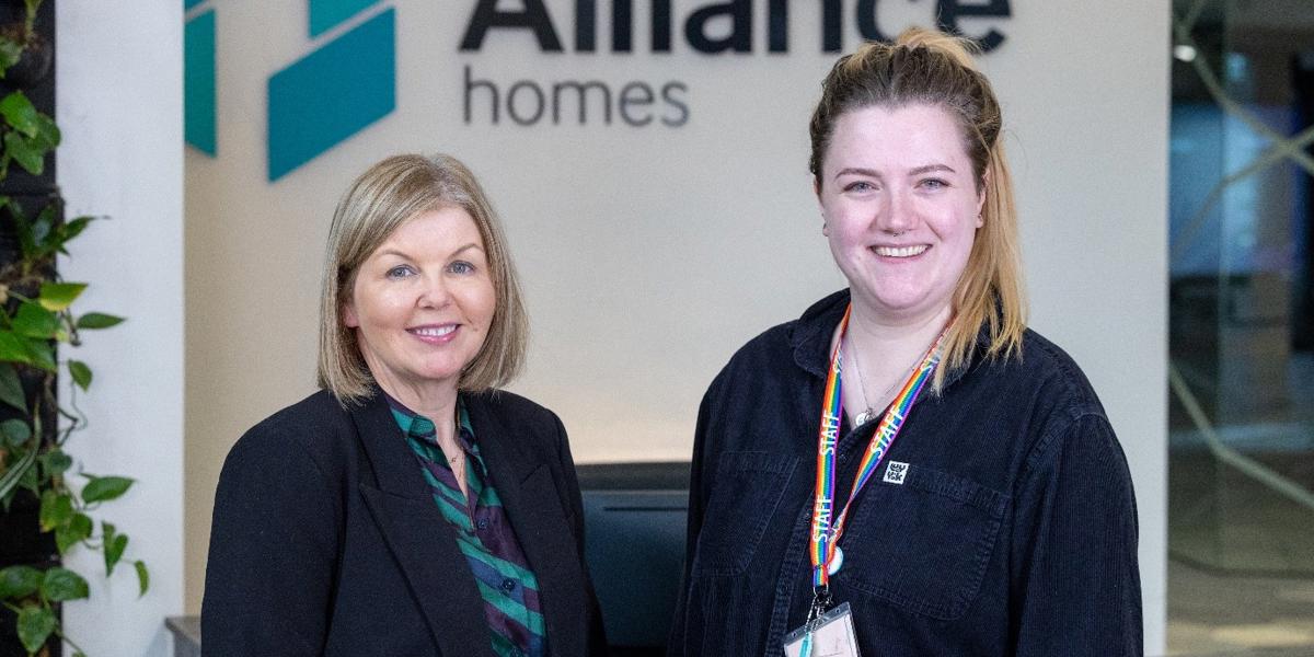 Alliance Homes Chief Executive, Louise Swain (Left) And Somewhere To Go Manager, Ellie Lloyd